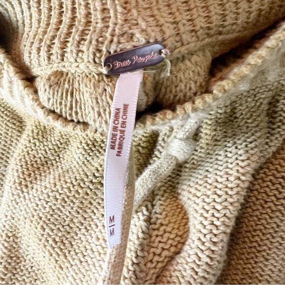 Free People Summertime Blues Knit Shorts Gold Size M - Picture 5 of 7